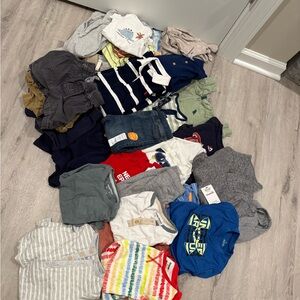 Assorted Kids Short Sleeve Tees - Blue, Gray, White, Red